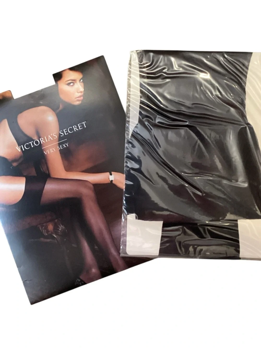 Vintage‎ Y2K Victoria’s Secret Very Sexy Black Thigh High Stockings Size B NOS